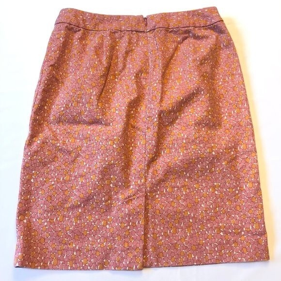 Women's Talbots Petites 2 Petite Pink Coral Floral Pencil Skirt Unlined Slim - Picture 3 of 10